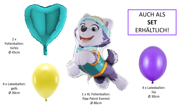 XXL Folienballon Figur - Paw Patrol: Everest - ø 86cm